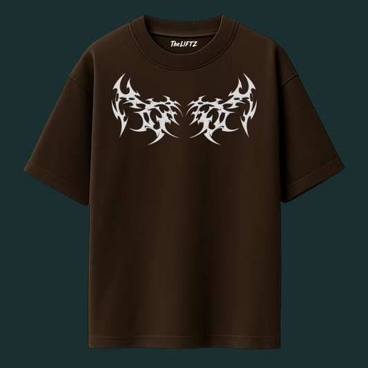 Earth Tone Brown – 240 GSM Pure Cotton Oversized T-Shirt