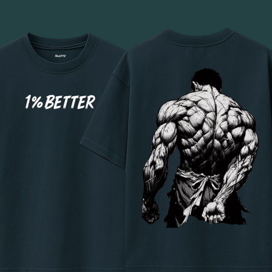 1% Better Drop‑Shoulder Tee – 240 GSM Premium 100% Cotton