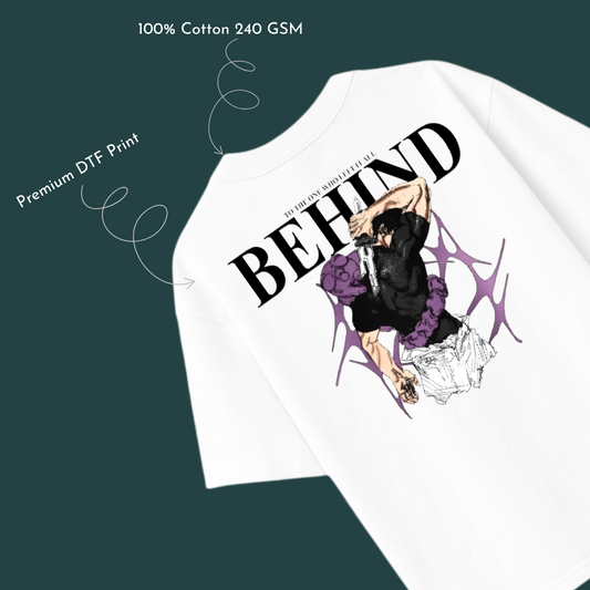 Behind Drop‑Shoulder Tee – Premium 240 GSM 100% Cotton