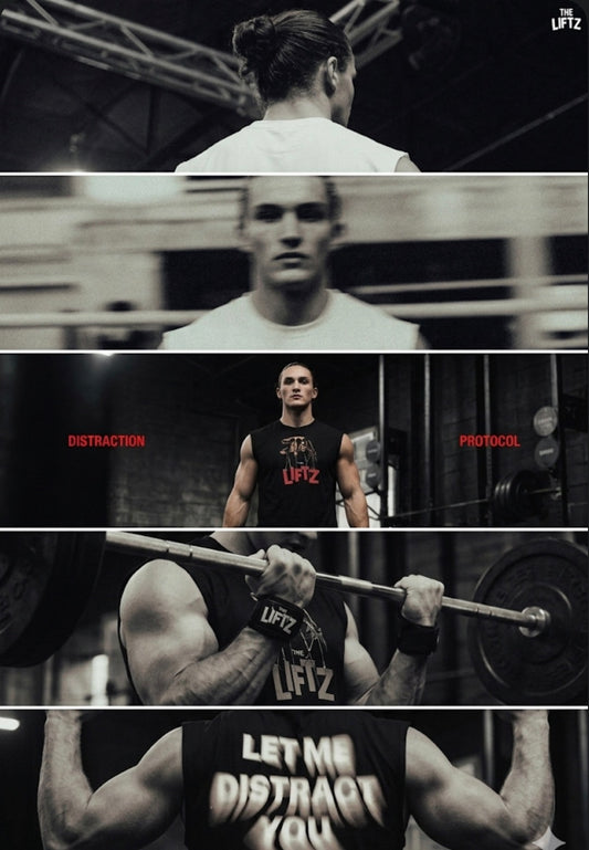 Black Half Cut-Off Oversized T-Shirt – “Let Me Distract You” | 240 GSM Premium Cotton | TheLiftz